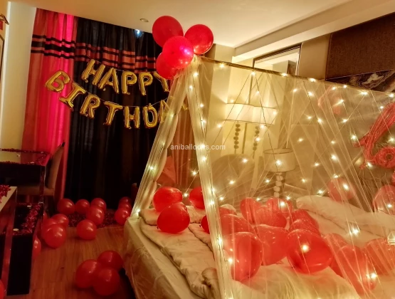 Canopy Decoration with balloons