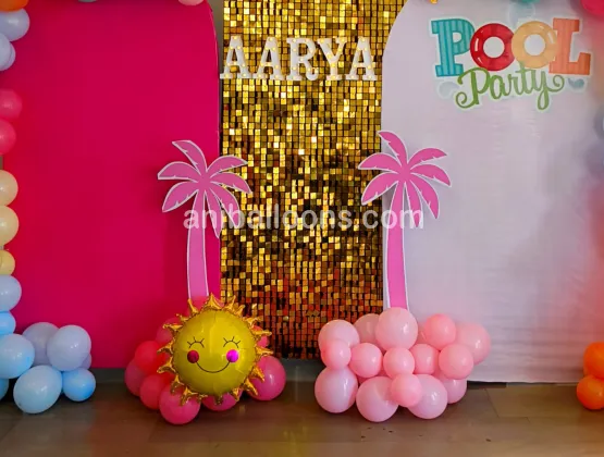 Pool party theme Balloon Decoration