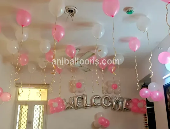 Simple Baby Girl Welcome Decoration