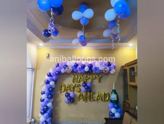 Purple Retirement Balloon Decor