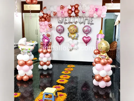 Baby Girl Decorations with Petals