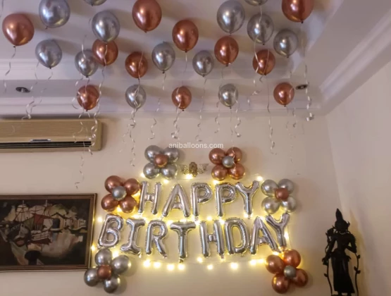 Chrome Balloons Birthday Decoration