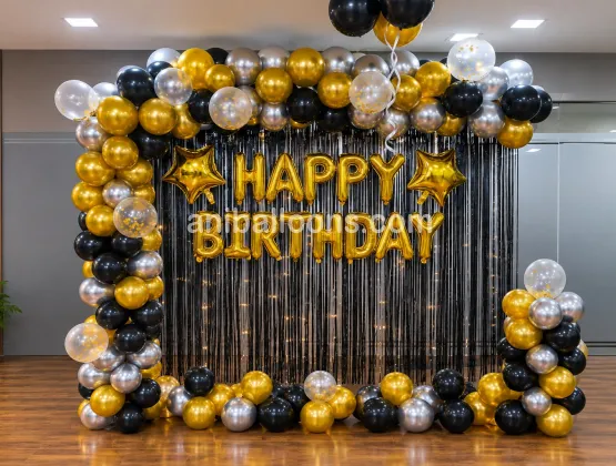 Chrome Balloon Surprise Decor