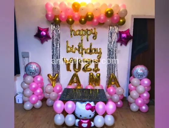 Kitty Glam Birthday Decoration