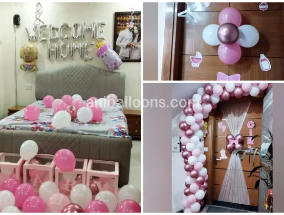 Baby Girl Pink Welcome Decor