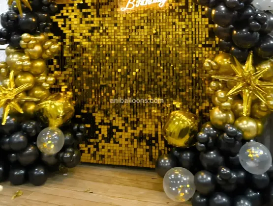 Black & Golden Sequin Decoration